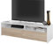 MarinelliGroup Mobile porta TV moderno soggiorno salotto camera letto ROVERE + BIANCO 130 X 40 X 35 cm - 0F6626A