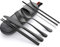 Travel Cutlery Set, 8 Pieces of Stainless Steel Portable Cutlery, ortable and Reusable Travel Utensils, Including Fork, Spoon, Chopsticks, Cleaning Brush and Straw (Black)
