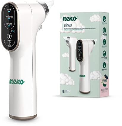 Neno® Sinus Nasensauger Baby Elektrisch, Nasensaug Baby Staubsaug USB Aufladen Medizinisches Silikon mit 3 Saugstärken und 4 Größen Silikon Tipps Tragbar Nasensauger, IPX6 wasserdicht