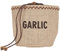 Natural Elements Eco Garlic Storage Bag with Drawstring, Jute / 100% Cotton, Black
