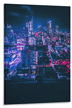 Blade Runner 2049 Poster, Motiv: Stadt, dekoratives Gemälde, Leinwand, Wandkunst, Wohnzimmer, Schlafzimmer, Gemälde, 20 x 30 cm