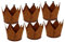 Lot de 6 pots de fleurs en métal aspect rouille - Aspect métal vieilli - 10 cm