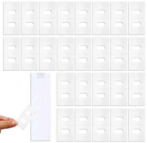 Modixun 50 Sets (100 Pcs) Vertical Blind Repair Tabs Clear, Self-Adhesive Pre-Cut Blind Fixers for Vertical Blinds Replacement Slats, Vertical Blind Vane Saver