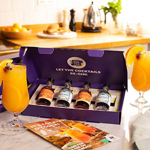 Gin on the Beach Letterbox Cocktail Set - Craft Gin Club - Gin Lover Gift Set - Cocktails at home - 4 x 50ml bottles