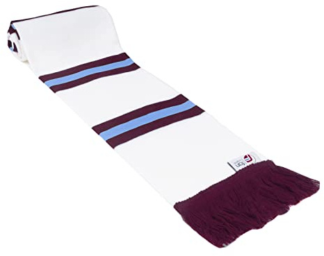 fan originals Retro Football Bar Scarf in Burnley Colours White
