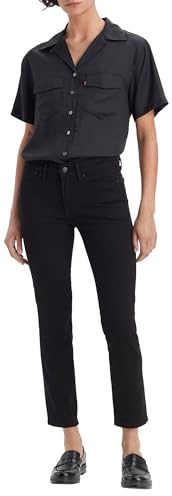 Levi's Women's 712 Slim Fit Jeans, Night is Black, 32W / 30L
