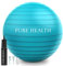 Exercise Fitness Swiss Yoga Ball - Anti Burst Extra thick with Hand Pump for Home Gym -Birthing Ball for Yoga, Pilates, Fitness, Pregnancy & Labour (S (48-55 cm), Teal)