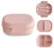 mushie Fiambrera Infantil Lunch Box | Divisor y compartimentos con tapas bloqueables | Con cubiertos tenedor y cuchara plástico sin BPA (Blush)