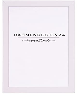 Rahmendesign24 Bilderrahmen Milano 75x98 Weiß (hochglanz) ANTIREFLEX/ENTSPIEGELT, Fotorahmen, Wechselrahmen, Posterrahmen, Puzzlerahmen