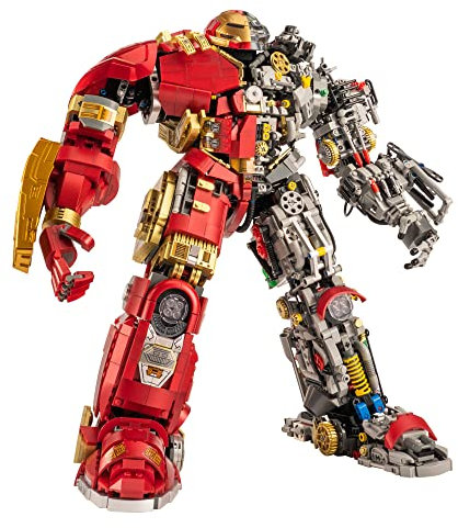 Auforua Technik Hulkbuster Modellbausatz, Mit LED Licht, 4183 Teile Groß MOC Klemmbausteine Set, Hulkbuster Bausteine Bausatz, Keine Originalkarton