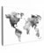 MuchoWow© Bilder 60x40 cm Wohnzimmer Deko Modern Wandbild Foto auf Leinwand Bild Schlafzimmer Room Decor Geschenke Weltkarte Wand - Landkarte Welt - Abstrakt - Grau - Aquarell - Weltatlas