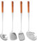 Qeunrtiy Manejar EspáTula de Acero Inoxidable para Wok Pala de Ranurada de Cocina Cuchara de Arroz Cuchara Utensilios de Cocina Juego de Utensilios