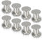 Lospitch 8er Set Aluminium Möbelfüße Höhe 80mm, belastbar bis 250 Kg, Runde Schrankfüße Tischfuß Sofafuß Möbelbeine, für Möbel, Küchenschränke, Höhenverstellbar 15mm