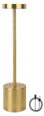 SUAVER Metall Tischlampe, Dimmbare LED Schreibtischlampe mit 3 Lichtfarben Wiederaufladbare Nachttischlampe,Eisen Schreibtischlampe kreative Nachtlicht dekorative Beleuchtung