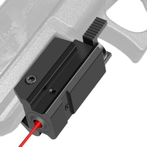KinZon Visor láser rojo KinZon alta precisión – Compatible con rieles Picatinny/Weaver 20 mm | para pistolas, carabinas y armas tácticas | montaje instantáneo | Ideal tiro deportivo y caza