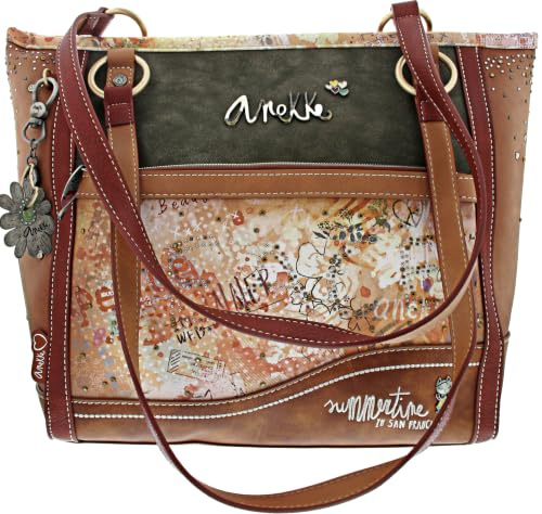 Anekke - Damentasche - Schultertasche aus Polyester für Damen mit 2 Schultergriffen und Reißverschluss - Zubehör und Accessoires für Damen - Maße 40 x 29 x 16 cm, bunt