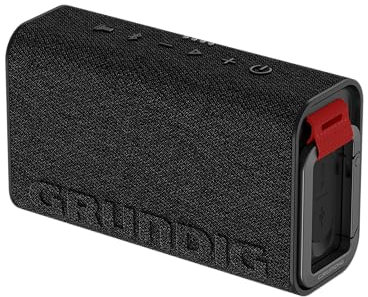 grundig Xplore, altoparlante Bluetooth, 8 W RMS, Bluetooth V5.3, portata fino a 30 m, fino a 15 ore di batteria, funzione SOS, power bank e vivavoce, resistente alla polvere e all'acqua IP67, Nero