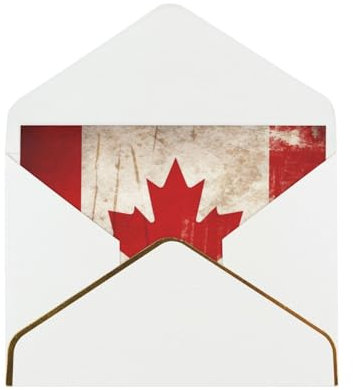 Dwrepo Grußkarten mit Kanada-Flagge, blanko, mit Umschlägen, Happy Birthday, Dankeskarte, Hochzeit, Party, Einladungskarten für alle Anlässe