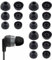 9 Pairs Silicone Earbud Tips,Replacement Earbuds, Replacement Earbud with Noise Reduction Hole for 4.5mm to 6mm Diameter Earphones, 3 Sizes (S/M/L) Compatible with In-Ear Headphones, Black