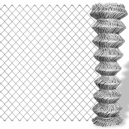 Tidyard Chain link fence galvanized steel 25x0.8 m silver Model141490