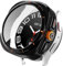 Miimall Coque Styling Cercle Intérieur Compatible avec Samsung Galaxy Watch 6 40MM. Accessoire d'Étui en PC Bumper et Verre Trempé de Haute Définition, Étanchéité, Protecteur Anti-Rayures, NOIR