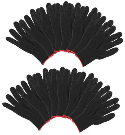 ULTECHNOVO 12pairs Static Gloves for Electronic Assembly Work Gloves Knit Design Static for Safety Protection Included for Industrial Use