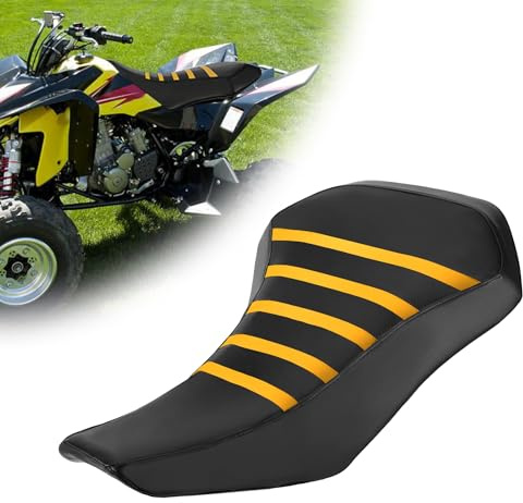 Motorrad Sitzkissen Sitzbezug Universal für LTZ400 Quadsport Gelb | Universeller Motorradeinsatz, für ATV und Quad, Sitzflächenabdeckung, Fahrkomfort, passend für LTZ400 Quadsport Z400