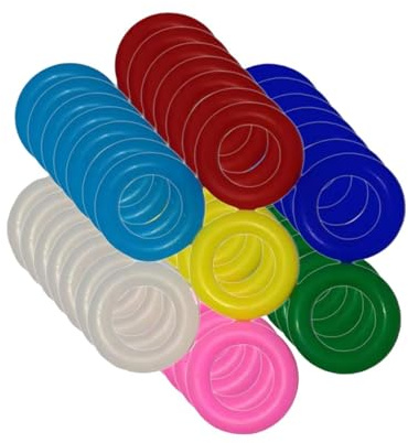 LOVIVER 100Pcs Bird Foot Rings Foot Bands Rubber Bird Leg Bands Identification Foot Rings for Pigeons Rutin Peonies Ducks Chickens, 9mm