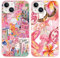 Phoona 2 Packs Collage Pattern Phone Case for iPhone 13 / iPhone 14 6,1, Cute Aesthetic Design Print Funda with TPU Slim Liquid Silicone Shockproof Protection Soft Phone Cover for Women Girls
