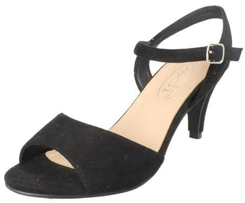 Ladies Anne Michelle Buckle Fastening Wide Fit Formal Sandals F12114
