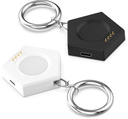 Uhr Ladegerät Micro USB/Typ C Adapter Ladekabel Konverter für Oppo Watch X/X2/4 Pro/3/3 Pro/2/SE Smartwatch Ladegerät Kabel Konverter Stecker für Oneplus Watch 2R/2/3 (Weiß+Schwarz)
