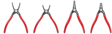 TEKTON 7 Inch Internal and External Retaining Ring Pliers Set, 4-Piece (0.070 in. Tips) | PRR90005
