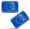 Biomar Labs 2 x 3D Europäische Union Flagge gewölbt Silikon Aufkleber EU Flagge Decals für Auto Motorrad Helm F 244 Neu
