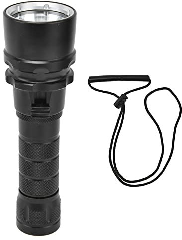 Linterna de Buceo IPX8 5000lm,Luz Submarina con Dimerizado Continuo, Aleación de Aviación y Electroplateado al Vacío para Buceo, Pesca y Actividades Acuáticas