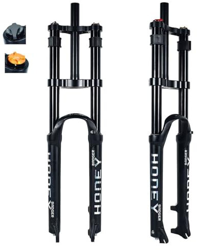 LPYDWZ MTB Luftgabel 26 27,5 29 Zoll, Magnesiumlegierung Federweg 160mm Doppelschulter Downhill Gabel 1-1/8 Gerades Rohr MTB Fahrradgabel(Black,27.5 inch)