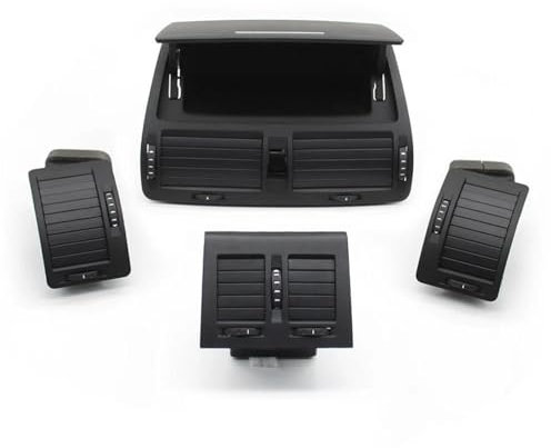 DZSQWETYU Grille Vent Klimaanlage Auto Zentrale Links Rechts Hinten Air Vent AC Vent Grille Montage Für Skoda Für Octavia 2 A5 MK2 RS 2004-2014 11ZD820951,1ZD819203 A/C-Entlüftung(4PCS)