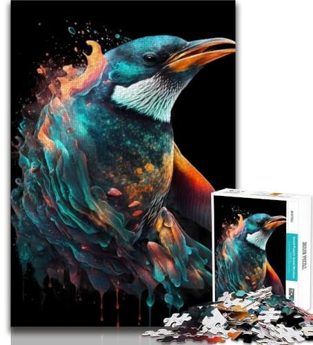 1000-teiliges Puzzle für Erwachsene und Teenager, Pinguin, spannende Puzzles für Erwachsene, Lernspiele, Heimdekoration, geeignet für die Schreibtischdekoration (Größe 75x50cm)