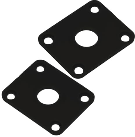 SUPVOX 2pcs Jack Cover Plastic Rectangular Output Socket Covers for Electric Guitar Adjustable Outer Gasket Handle for Pedal and Bass Guitar Replacement Part