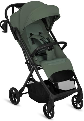 Lionelo Tansi Reisebuggy bis 22 kg, 6 Monate - 4 Jahre, Kompakt | Faltbar mit Einhand Auto Folding, GravelTech Rädern, Dri Seat, Verdeck mit UPF50+ Schutz Wasserdicht, Korb bis 3 kg