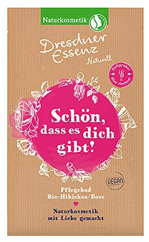 12er Pack Pflegebad Naturell Schön, dass es dich gibt Hibiskus/Rose 12 x 60 g, Badezusatz, Badepulver, Badesalz, Körperpflege