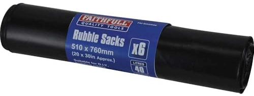 Faithfull Black Rubble Sacks (6)