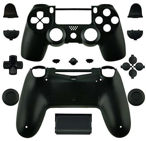 Carcasa completa con botones para mando inalámbrico PS4 (negro)