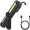 Debonice Linterna de trabajo USB Recargable 3W COB LED Lámpara de Inspección con Soporte Magnético y Gancho para Camping,Emergencia,Mecánico (Negro)