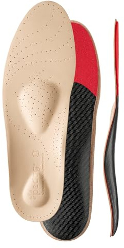pedag Viva Low Leder Einlegesohlen – für Senk-/Spreizfuß | mit ausgeprägter Pelotte | perfekt in Sneaker & Schnürschuh | vorbeugend & lindernd bei Fuß- & Knieschmerzen sowie Rückenbeschwerden