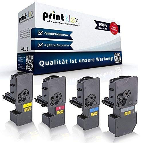 4X Print-Klex Tonerkartuschen kompatibel für Kyocera ECOSYS M5521cdn ECOSYS M5521cdw ECOSYS P5021 ECOSYS P5021cdn ECOSYS P5021cdw ECOSYS P5021Series TK5230 TK 5230 Black Cyan Magenta Yellow - Office