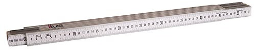 Nivellierzollstock 3 m, (Geometer-Maßstab), Transportlänge 57,5 cm – beide Seiten cm/mm-Teilung