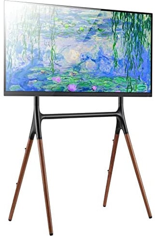 TECHLY 107241 LCD/LED/Plasma TV Floor Stand 49-70 Easel Style Dark Walnut