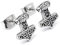 Schmuck-Checker Kleiner Mjölnir Ohrstecker aus 316L Edelstahl Thors Hammer Wikingerschmuck Ohrringe Bikerschmuck Männer Geschenk