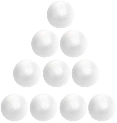 10 Pièces Boules de Boule de Noël Ornement Bricolage Artisanat Boule pour Peinture Artisanat Arrangement de Fleurs Projet d'art de Noël Décor 6 Cm