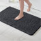 MIULEE Badematte Weiche Badteppich rutschfest Badvorleger Fußmatte Badzimmermatte Bettvorleger Flauschig Teppich Badezimmerteppich Duschmatte für Bade & Wohnzimmer Schlafzimmer 50x80 cm Dunkelgrau